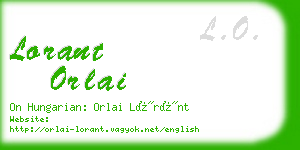 lorant orlai business card